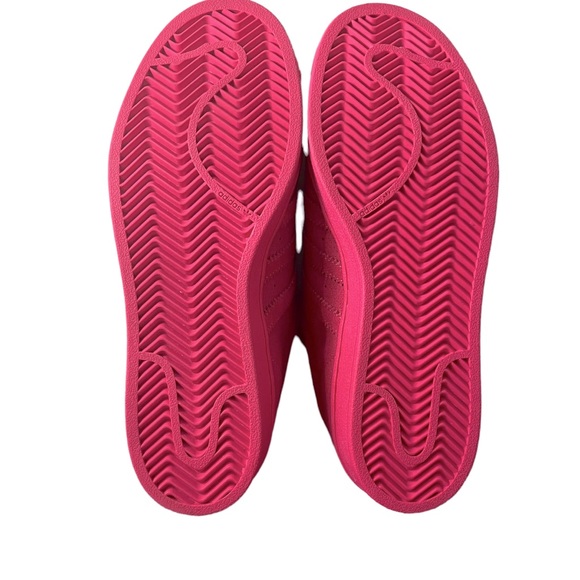 Adidas Originals Superstar J Hot Pink Suede Sneakers, Boys 6Y/Women’s 8 - Picture 6 of 9